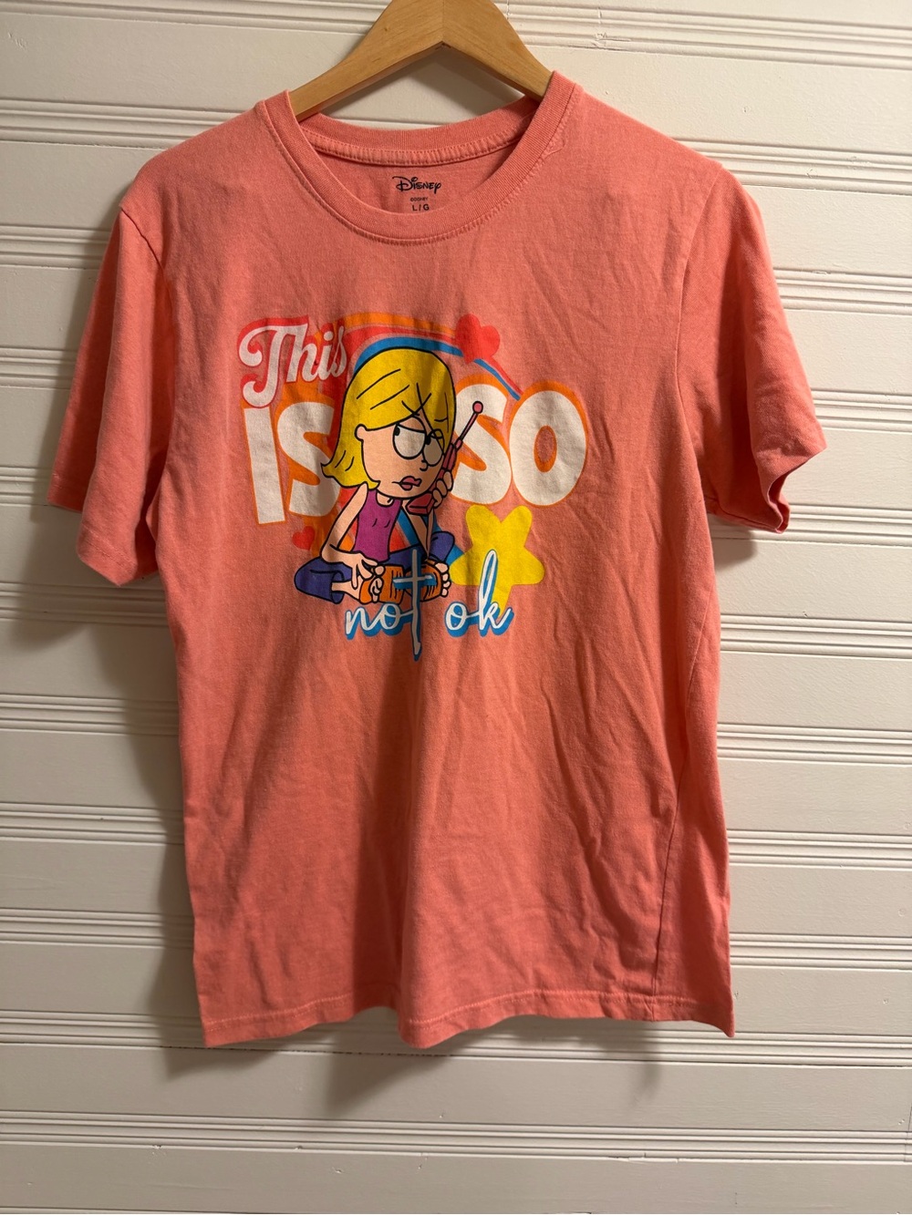Disney This Is So Not OK Graphic Tee Pink Short Sleeve Women’s Large Cartoon
